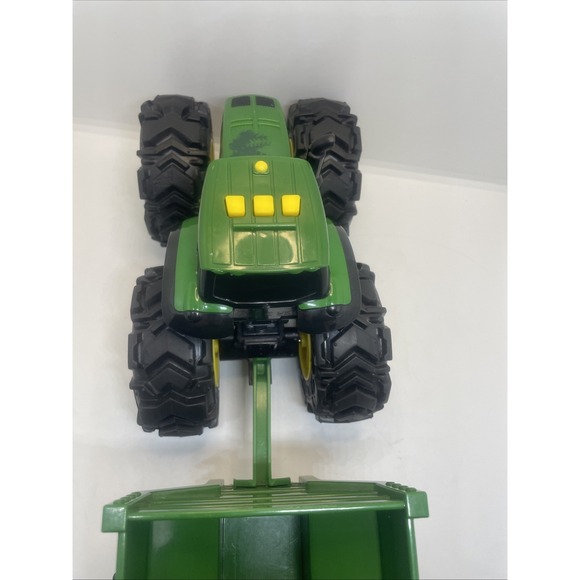 John Deere Kids Monster Treads Toy Tractor& Wagon & Lights & Sounds Not Tested - Picture 5 of 15